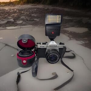 Pentax Asahi K1000 28mm SLR Camera Kit w/ 50mm f/1.4 Lens Made in Japan -VG